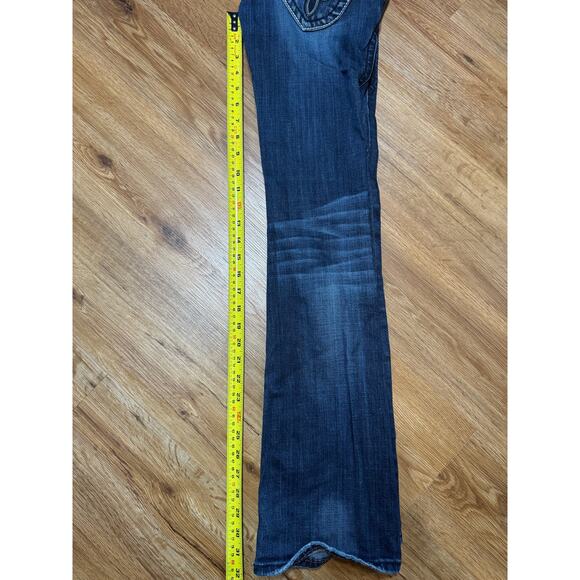 Rock Revival Stephanie Boot Bootcut Jeans Size 25 Bling Embroidered EB - Picture 7 of 7